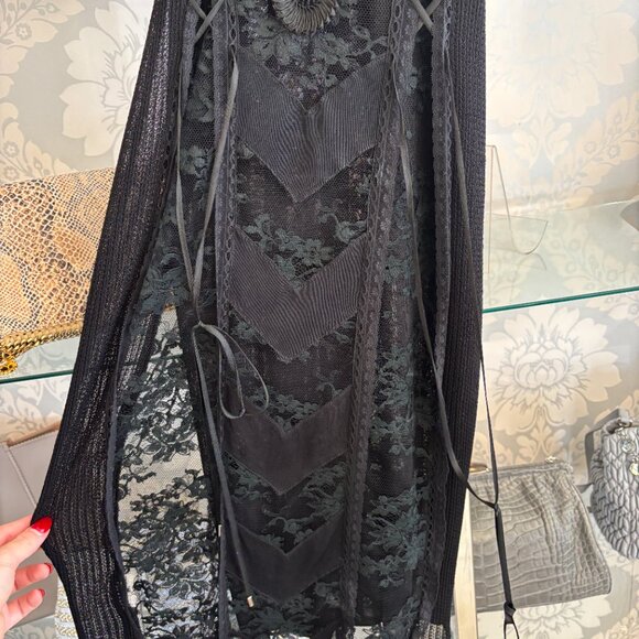 Christian Dior Black Lace Corset Mini Dress - Size Small - Picture 7 of 8